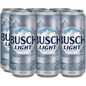 Busch Light Beer 6 Pack 16 Oz  Cans