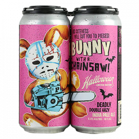 Paperback Bunny With A Chainsaw Double Hazy IPA 4 Pack Cans