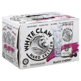 White Claw Hard Seltzer Black Cherry 12oz 12 Pack Cans