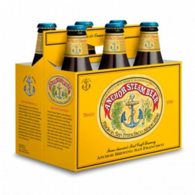 Anchor Steam Beer 12 Oz 6 Pack Bottles