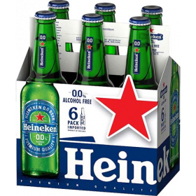 Heineken 0.0 Alcohol Free 11.2 Oz 6 Pack Bottles
