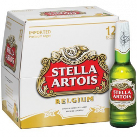 Stella Artois Lager 12 Pack 11.2 oz Bottles 