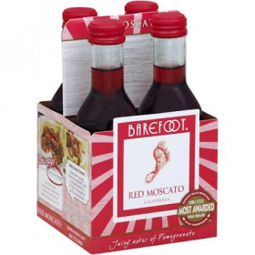 Barefoot Red Moscato 4 Pack 187ml Bottles