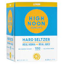 High Noon Seltzer Lemon Hard Seltzer 355ml 4 Pack Cans