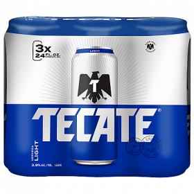 Tecate Light Lager 24 Oz 3 Pack Cans
