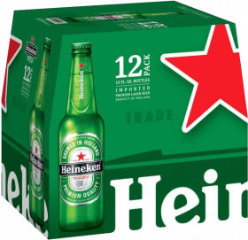 Heineken Lager Beer, 12 fl oz, 12-Pack Bottles